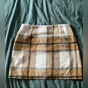 Women’s Medium-High Waist Bodycon Pencil Wool Mini Skirt